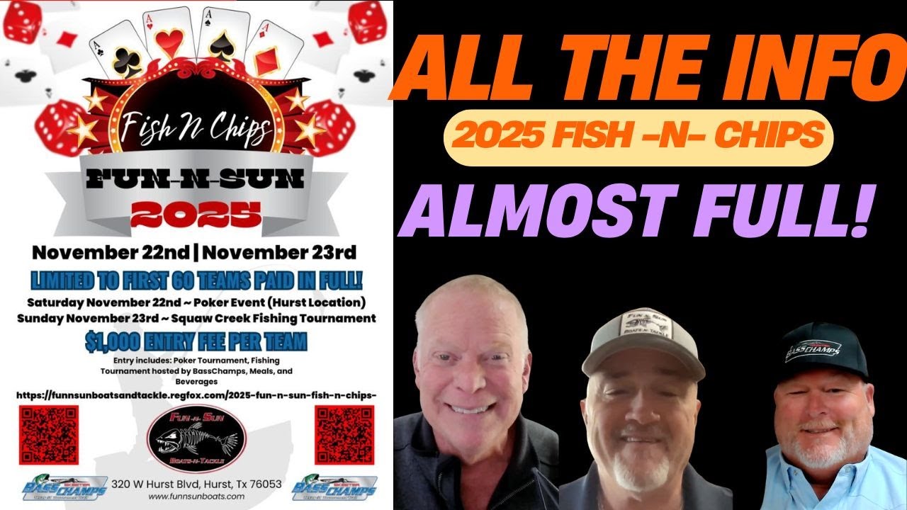 Fun N Sun Boats 2025 Fish and Chips event on Squaw Creek November 22-23!