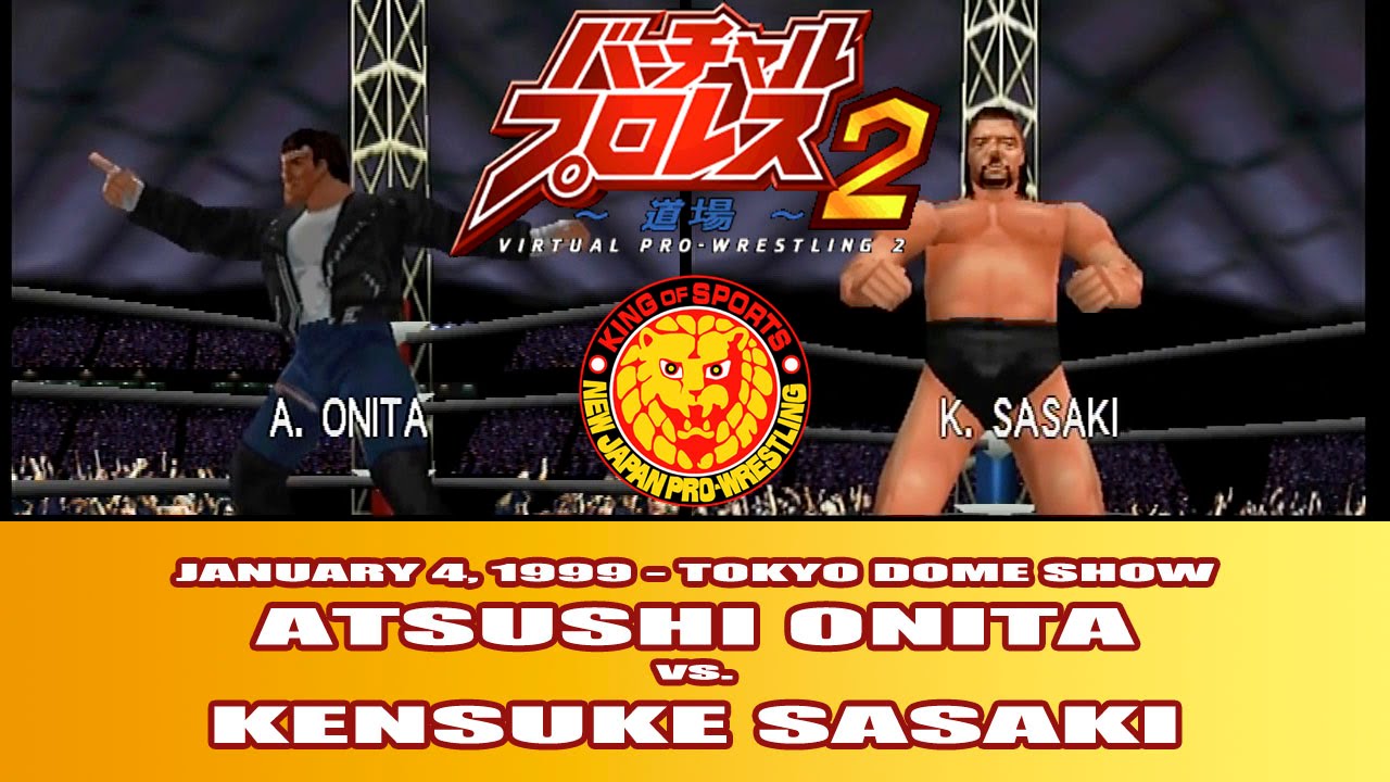 Virtual Pro Wrestling 2 - Atsushi Onita vs. Kensuke Sasaki - Jan 4, 1999 Tokyo Dome Show (Expert)