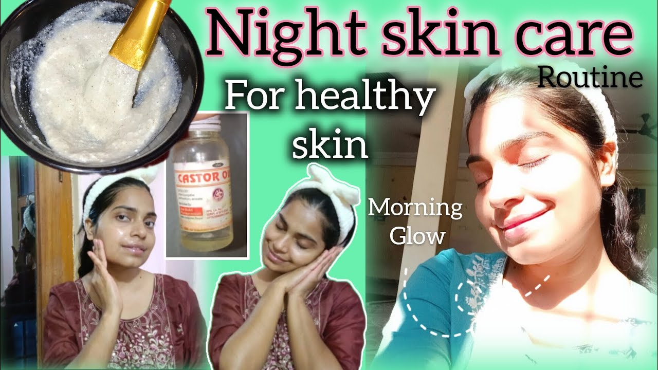 3 Step Night Skincare Routine | Olive Oil Cleansing✨Home Made Face Pack with Natural Ingredients