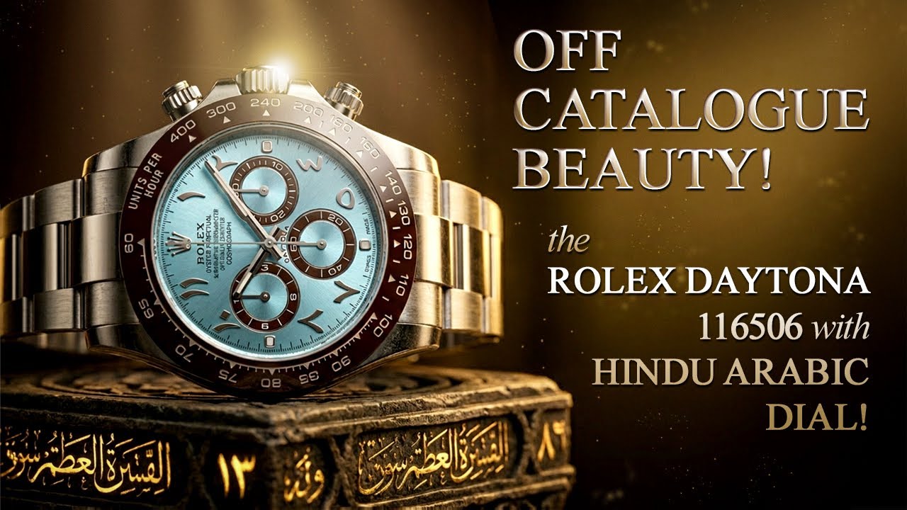off catalogue beauty! The Rolex Daytona 116506 with hindu arabic dial