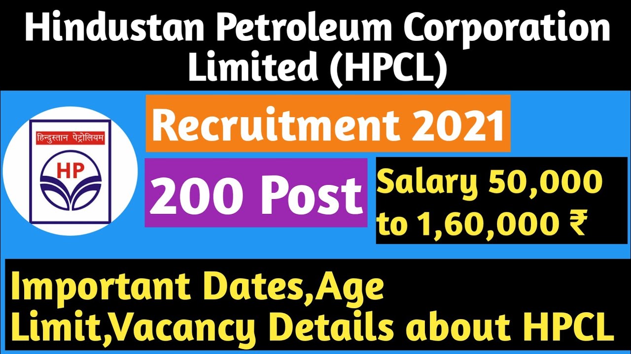 Hindustan Petroleum Corporation Limited (HPCL) Recruitment 2021 Engineering Recruitment 2021