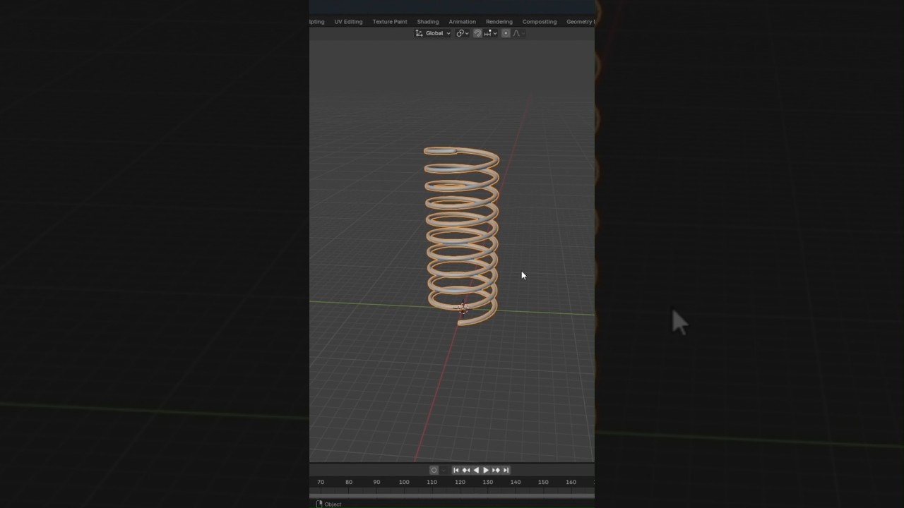 Let's see how to make spring in blender 4.2 #tutorial #blender #easy #blendertutorial #spring