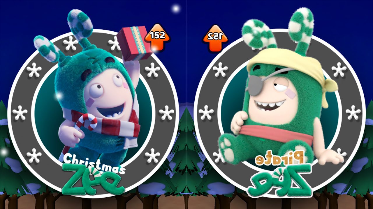 Oddbods Turbo Run Christmas Zee vs Pirate Zee - GamePlay