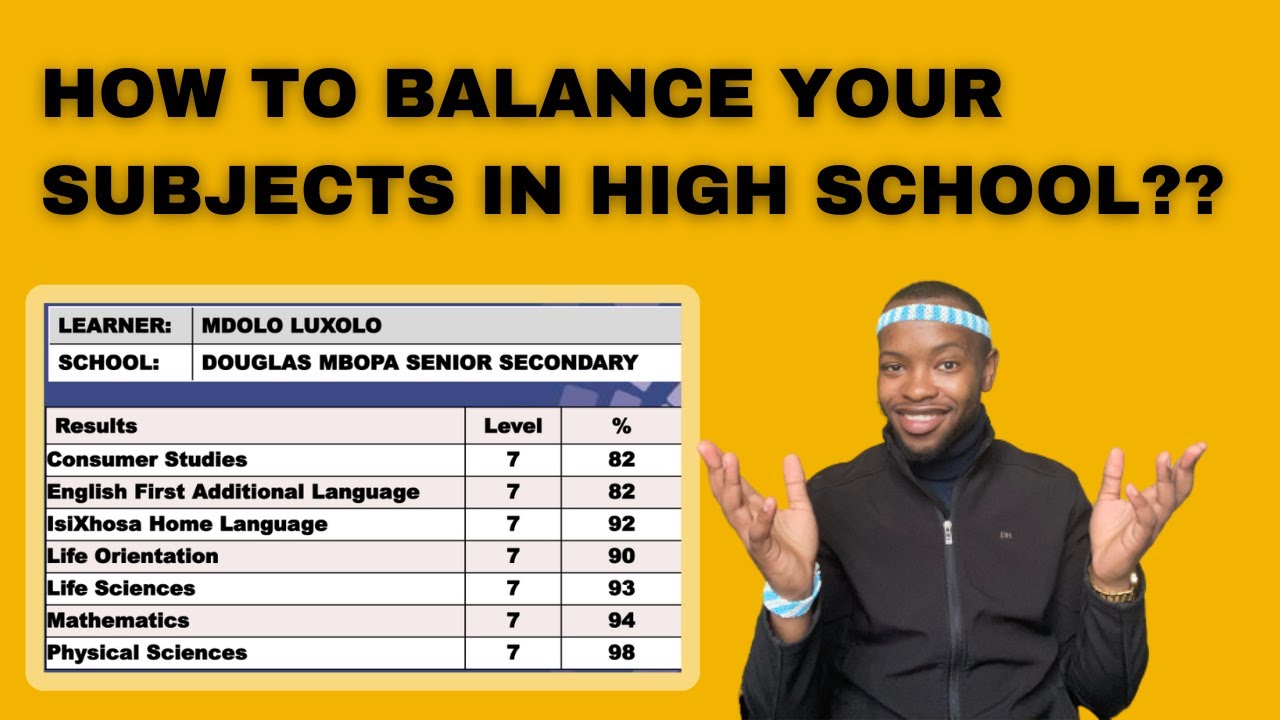 How to BALANCE your subjects in high school???