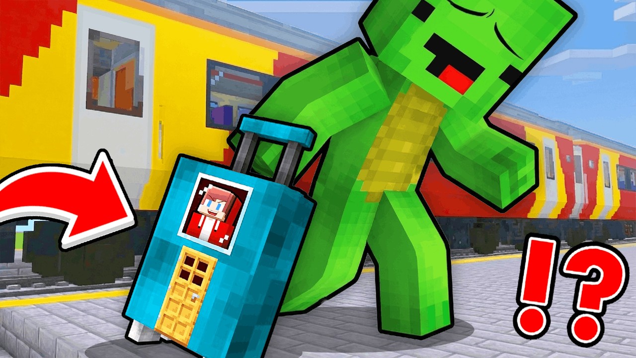 JJ Sneaked Inside Mikey Suitcase in Minecraft - Maizen