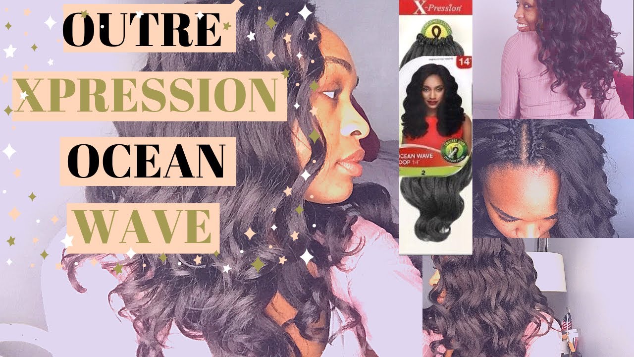 Installing Outré X-Pression Ocean Wave Pre Loop Crochet Hair 14in + Review♡