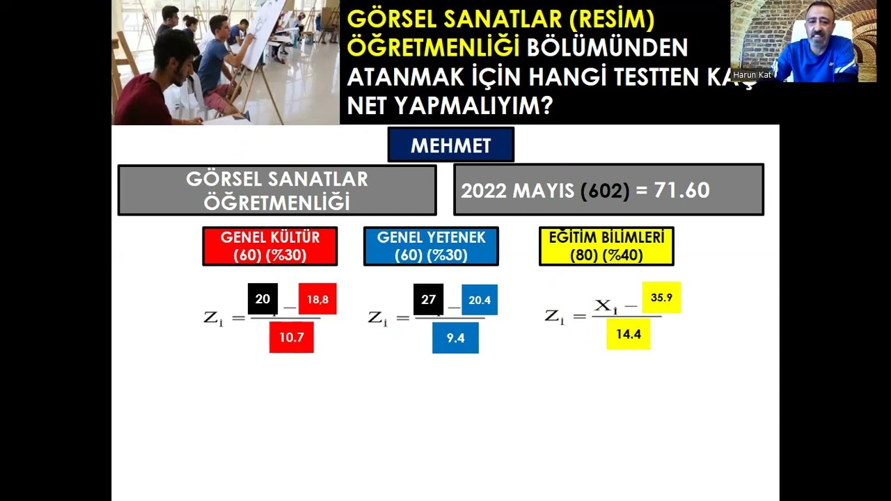 GÖRSEL SANATLAR -RESİM - ÖĞRETMENLİĞİ BÖLÜMÜNDEN ATANMAK İÇİN 2023 KPSS'DE KAÇ NET YAPMAM GEREKİR