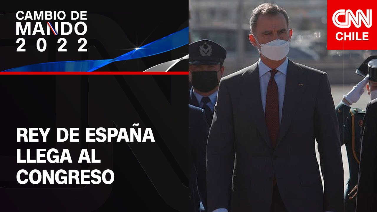 Rey Felipe VI de España llega al cambio de mando