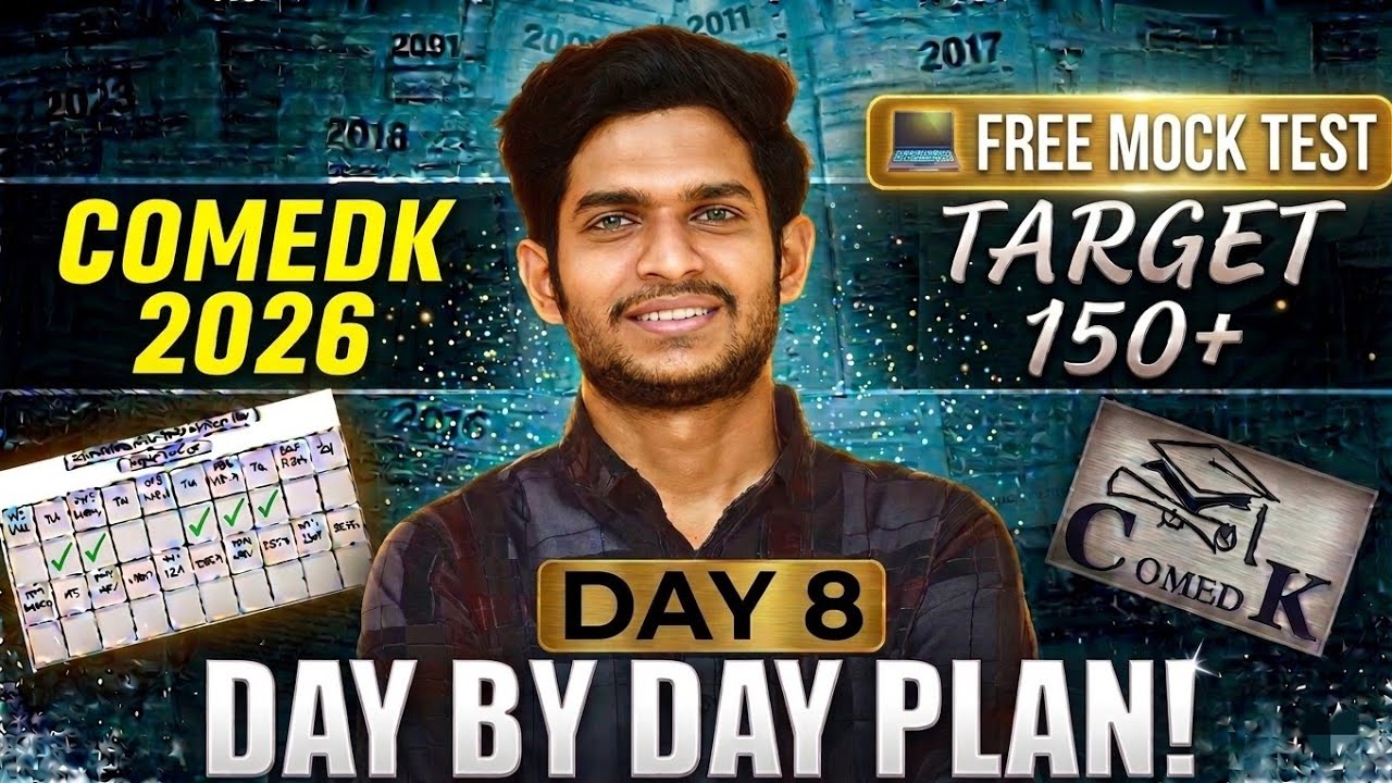 COMEDK 2026 Day 8/10 Free Mock Test | Must Attempt Now | Final Strategy 🐬