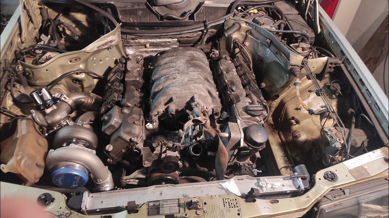M113 V8 intake manifold turning 180° S124 turbo project