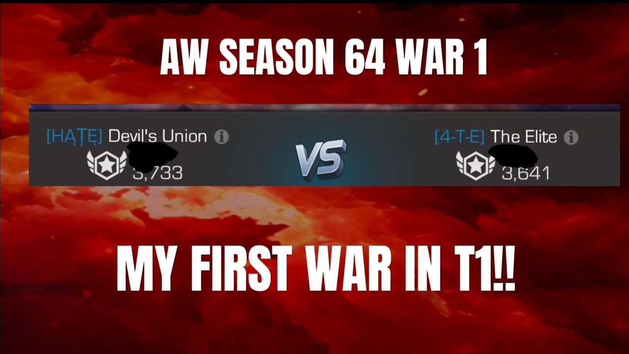 My first war in T1! Will I die? | AW season 64 war 1 | MCOC