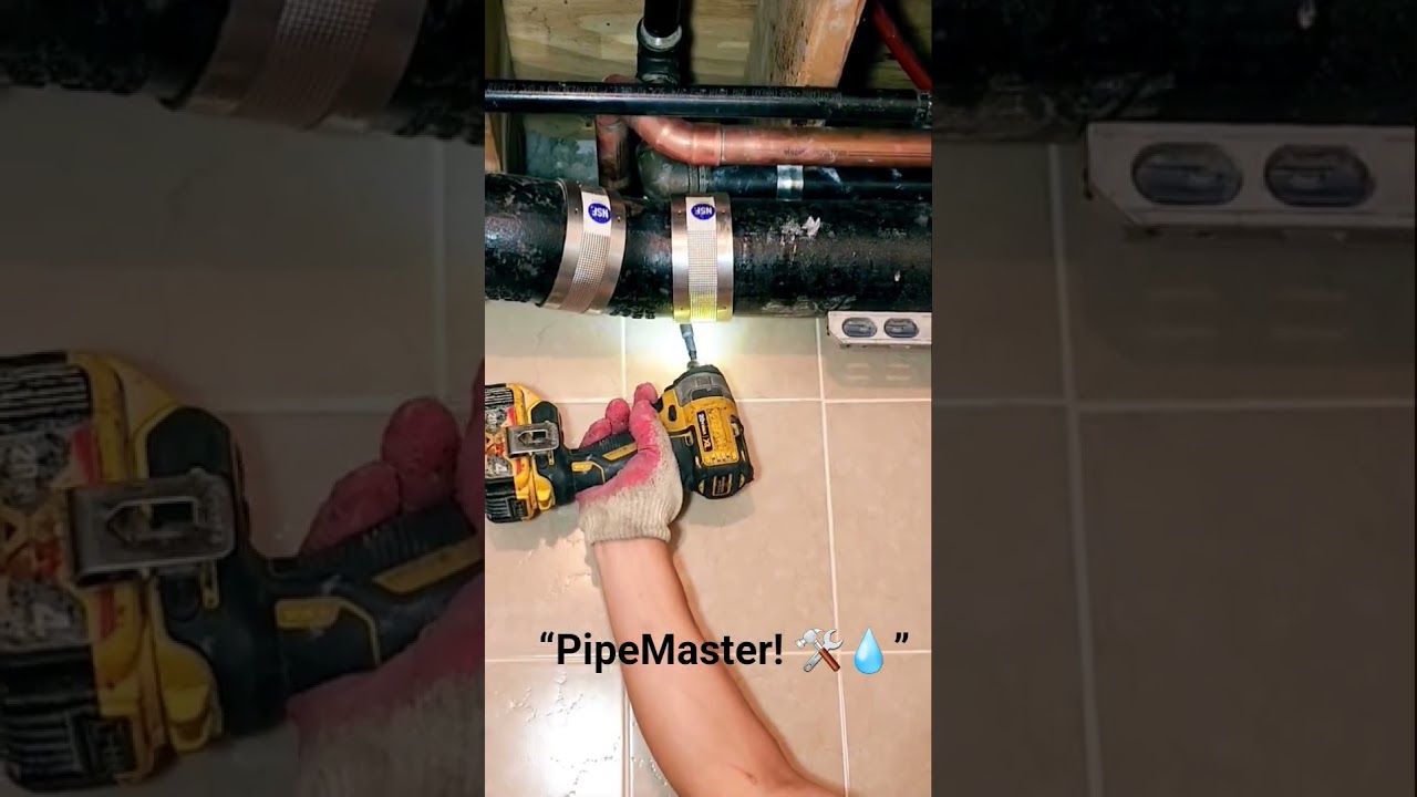 “Join 2 Drain Pipes FAST! ⚡💧🛠️”#Plumbing#PipeFix#NoMoreLeaks#DrainHack#QuickFix#PipeTips#DIYPlumber