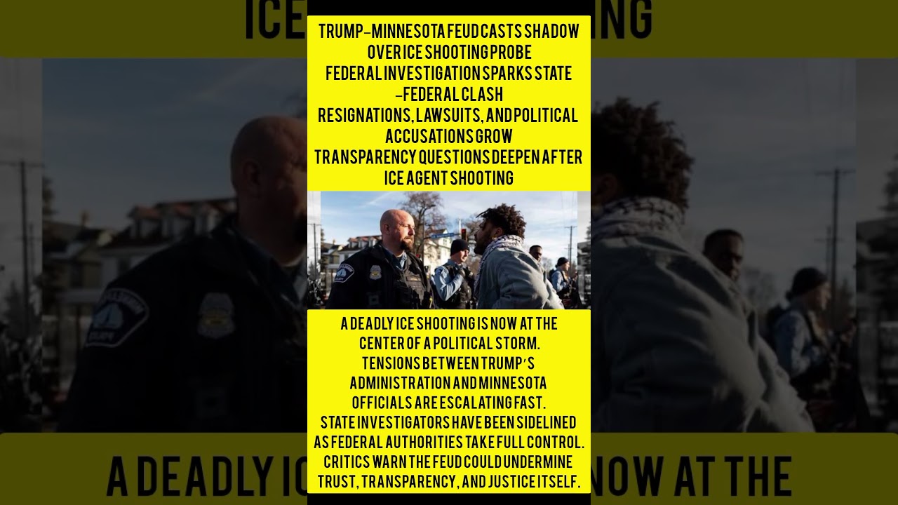 Trump–Minnesota Feud Complicates ICE Shooting Investigation