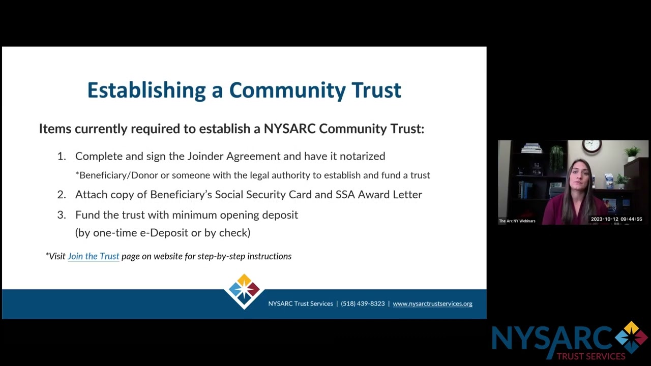 How to Establish a NYSARC Community Trust