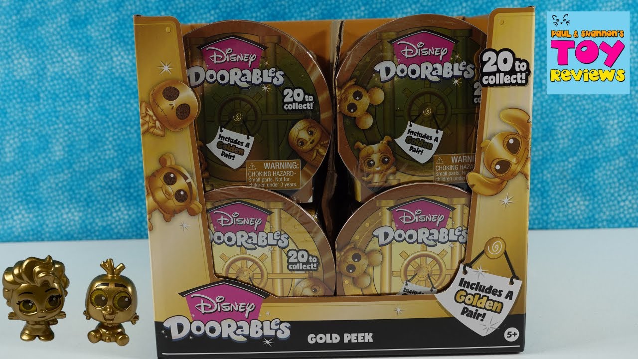 Disney Doorables Gold Peek Figures 2 Pack Unboxing
