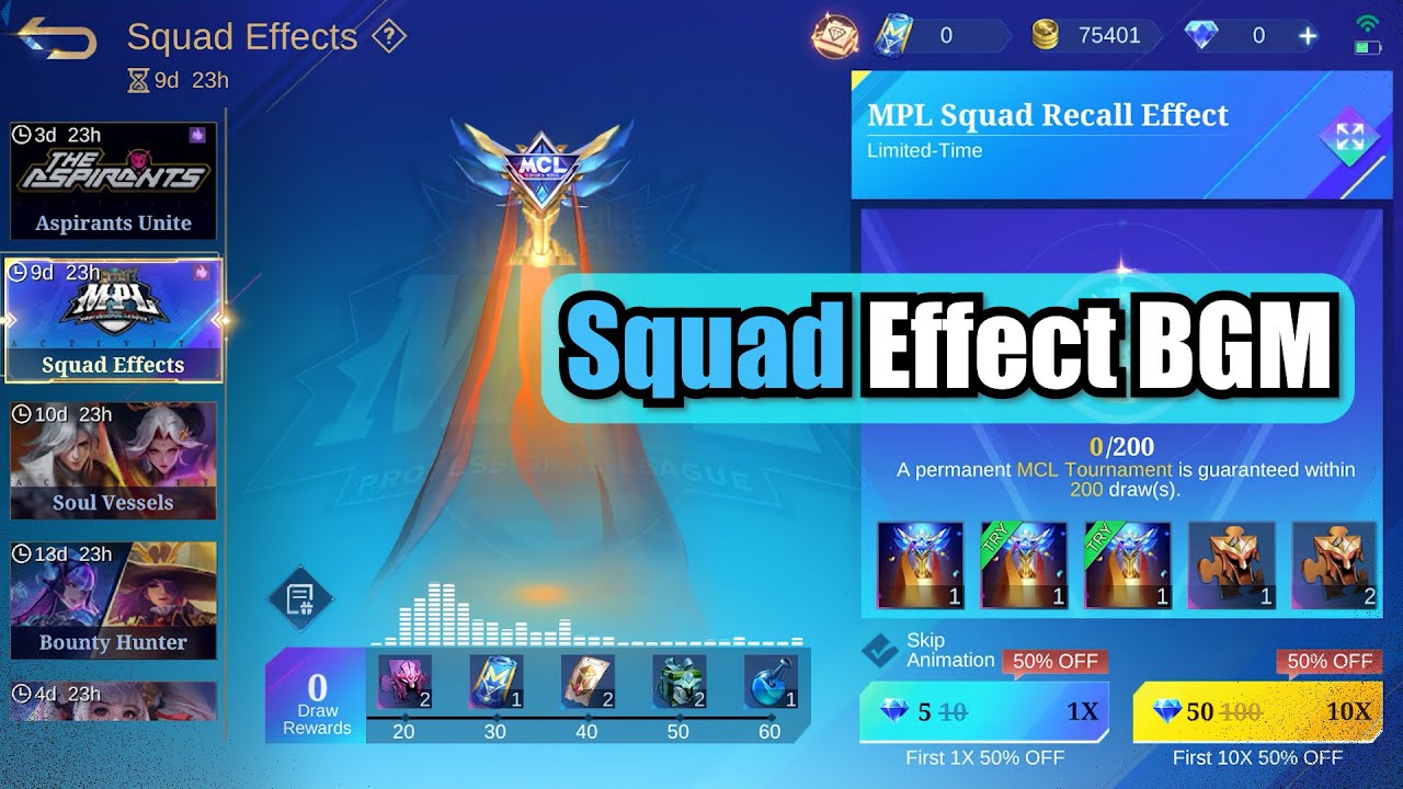 Mobile Legends Squad Recall Effect (BGM) Background Music Mobile Legends (OST) Original Soundtrack