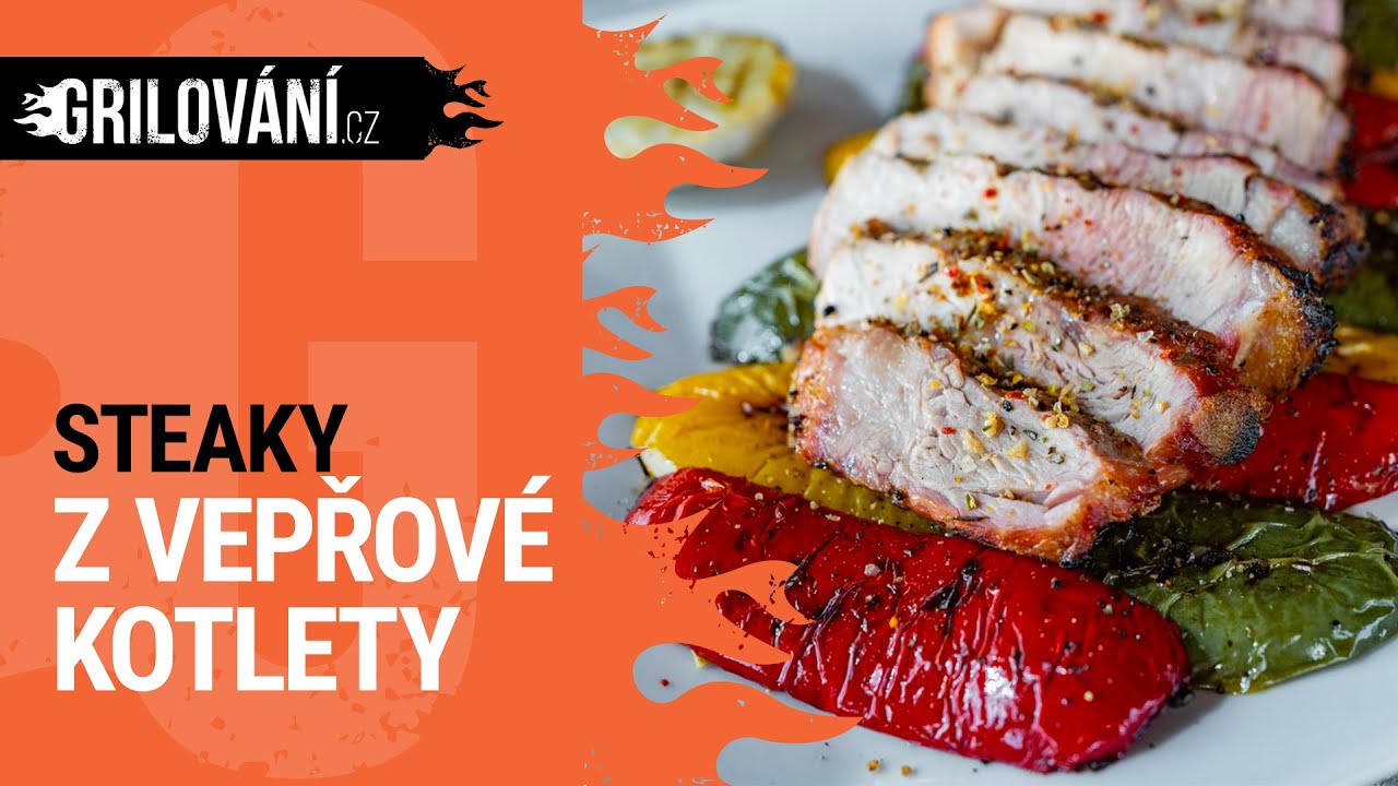 RECEPT na gril: 🥩Steaky z 🐖kotlety v keramickém grilu Big Green Egg