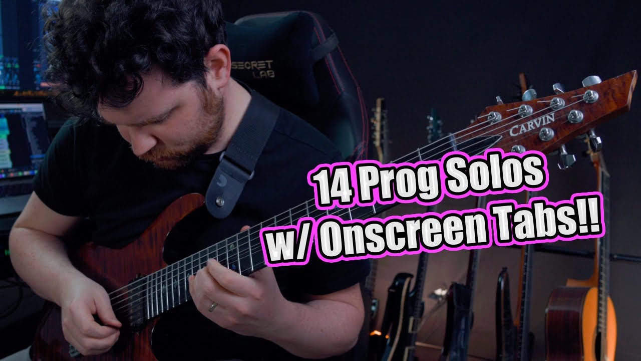 14 Incredible Prog Rock and Metal Solos! (w/ Onscreen Tabs!)