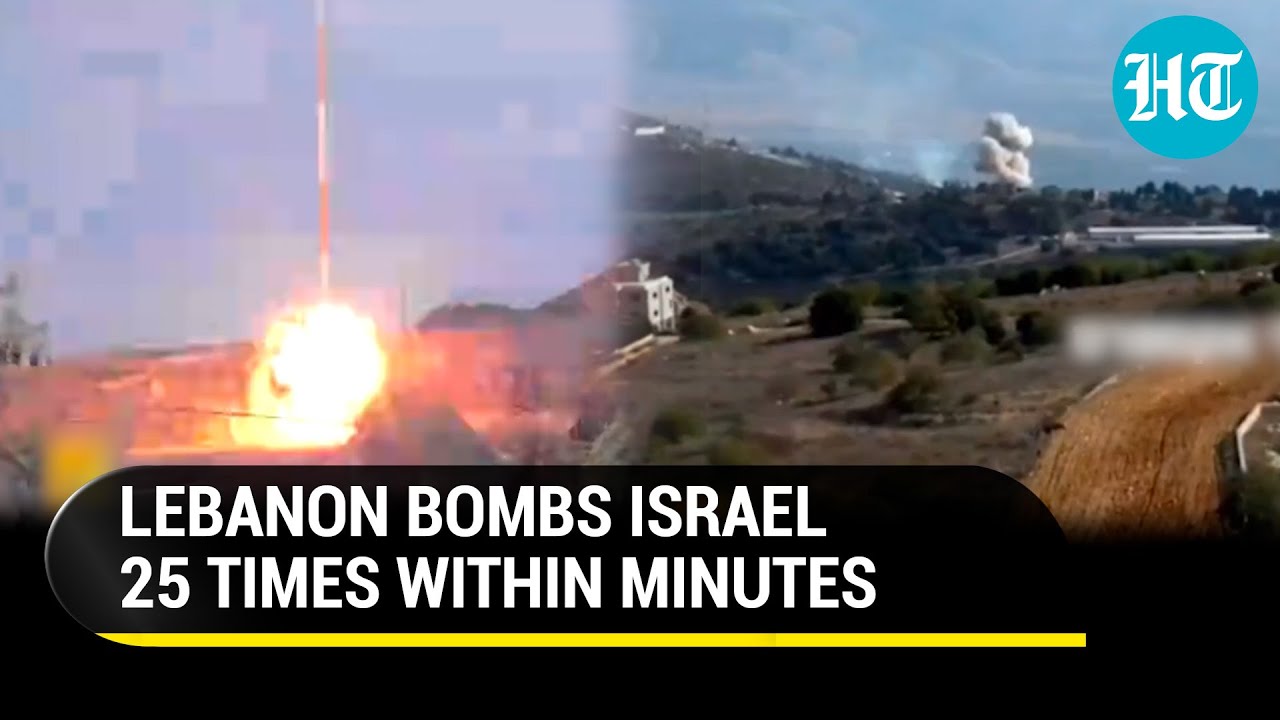 Hezbollah's Carpet-Bombing On Israel After IDF's Shelling In Southern Lebanon | Watch