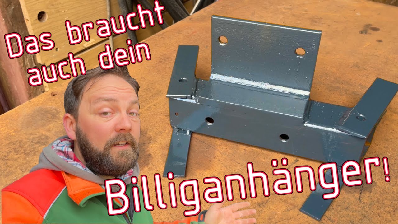 Stützrad von neuen Baumarktanhänger zerstört