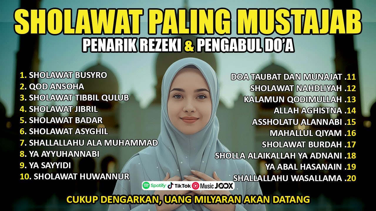 KUMPULAN SHOLAWAT TERBARU 2026 | SHOLAWAT JIBRIL PENARIK REZEKI, BUSYRO | SHOLAWAT TERPOPULER 2026