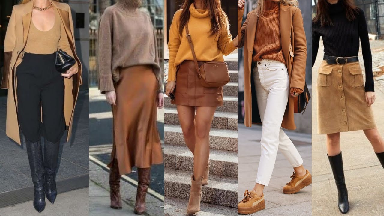 Tonos Tierra ATUENDOS Y COMBINACIONES de ROPA en COLOR OCRE MARRONES BEIGE y MARFIL