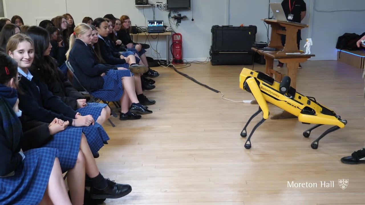 STEM Aerospace Careers Day at Moreton Hall with Spot the Robot Dog (Boston Robotics)