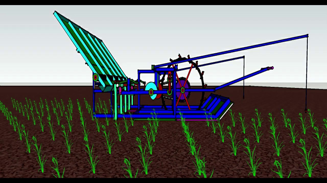 Rice transplanter Machine Design - Drawing Sketchup (part 03)