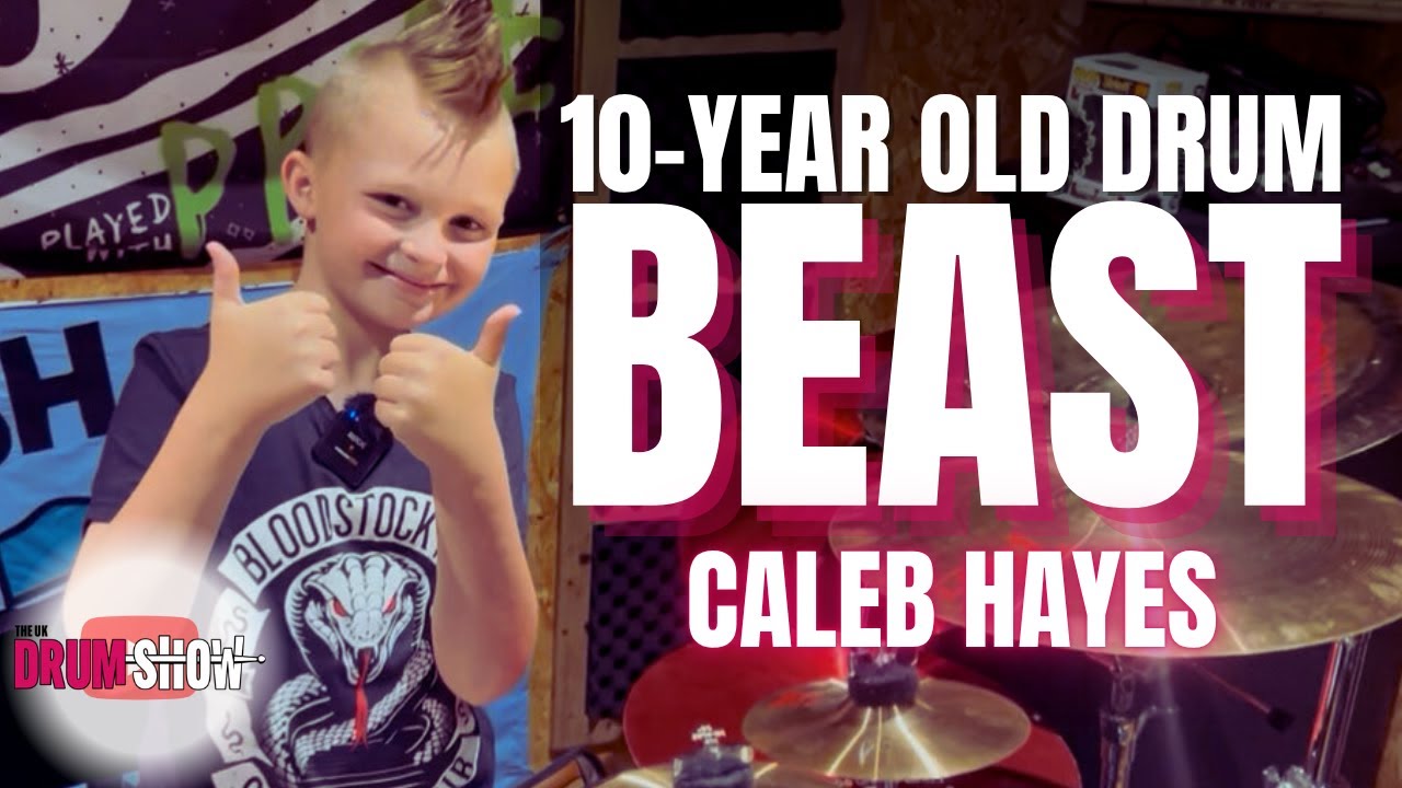 Caleb Hayes: 10-Year Old Drum Prodigy Talks The UK Drum Show + Full Kit Tour