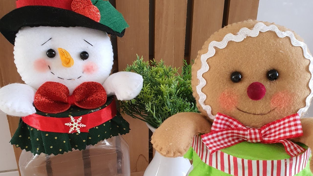 IDÉIA INCRIVEL de NATAL RECICLANDO POTES Porta bombom bala , FEITO a MÃO, TUTORIAL Navidad