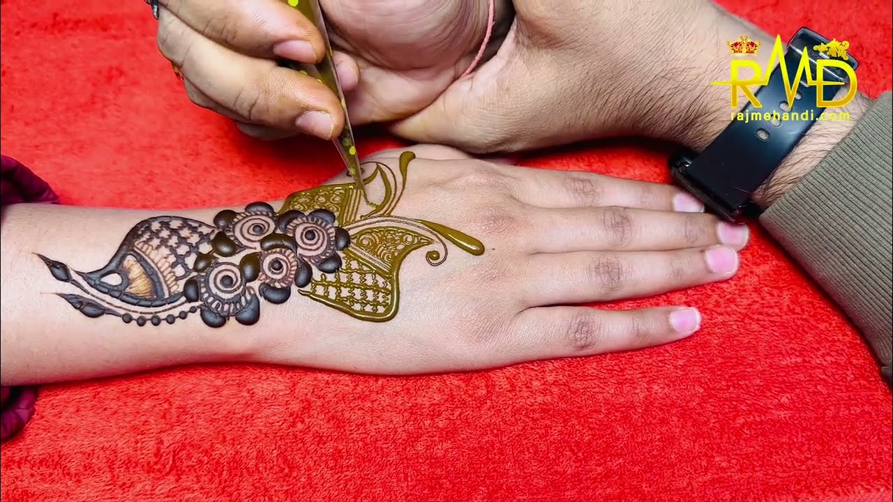 Simple Arabic Mehndi Design For back Hand । Staylish Back Hand Mehndi Design । Raj Mehandi Designer