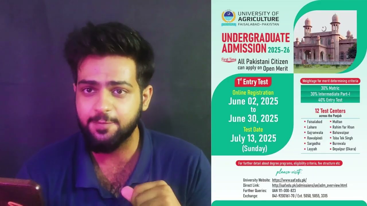 UAF Undergraduate Admissions 2025 - UAF Entry test All information is here