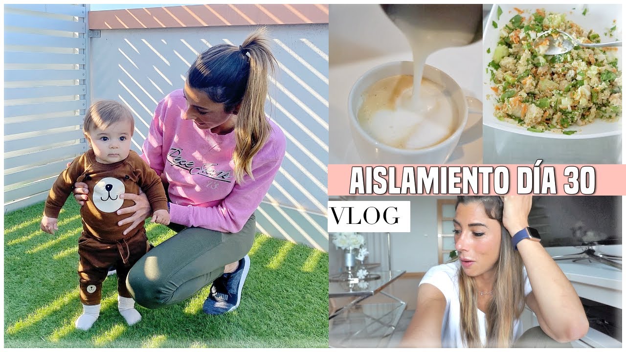 Día 30 en CASA 🏠Álex cumple 9 meses 🎊Café Espumoso, ensalada de pollo | Actitud positiva |Ani Pocino
