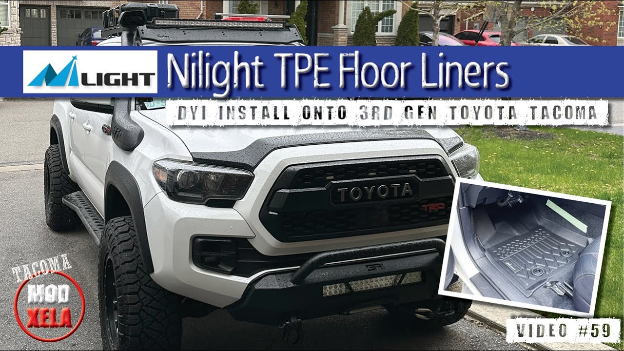 Nilight TPE Floor Liners Install onto 3rd Gen Toyota Tacoma - Better than WeatherTech? | Mod #59