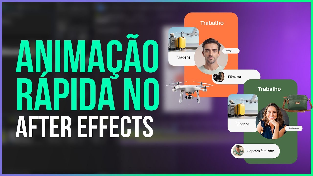 Animação rápida no after effects - transição de elementos