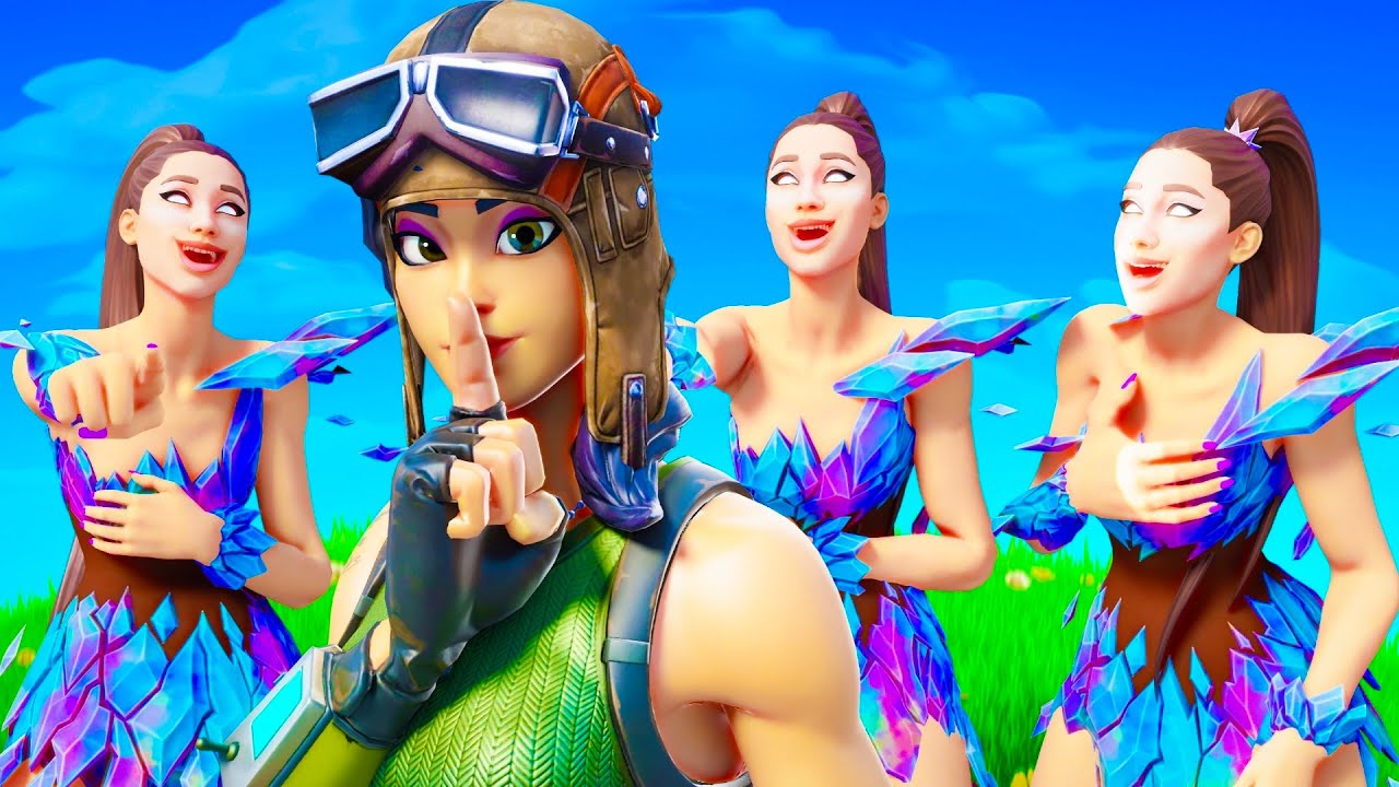 this NEW ARIANA GRANDE CLAN made fun of my NO SKIN, then showed my $100,000 Fortnite Account...