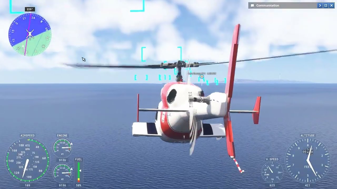 MSFS2024 - Cowansim Bell 222B - KNTD – US Coast Guard Air Station Ventura, Oxnard, CA