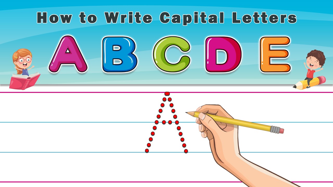 How to Write Capital Letters A B C D E | Preschool Writing Practice