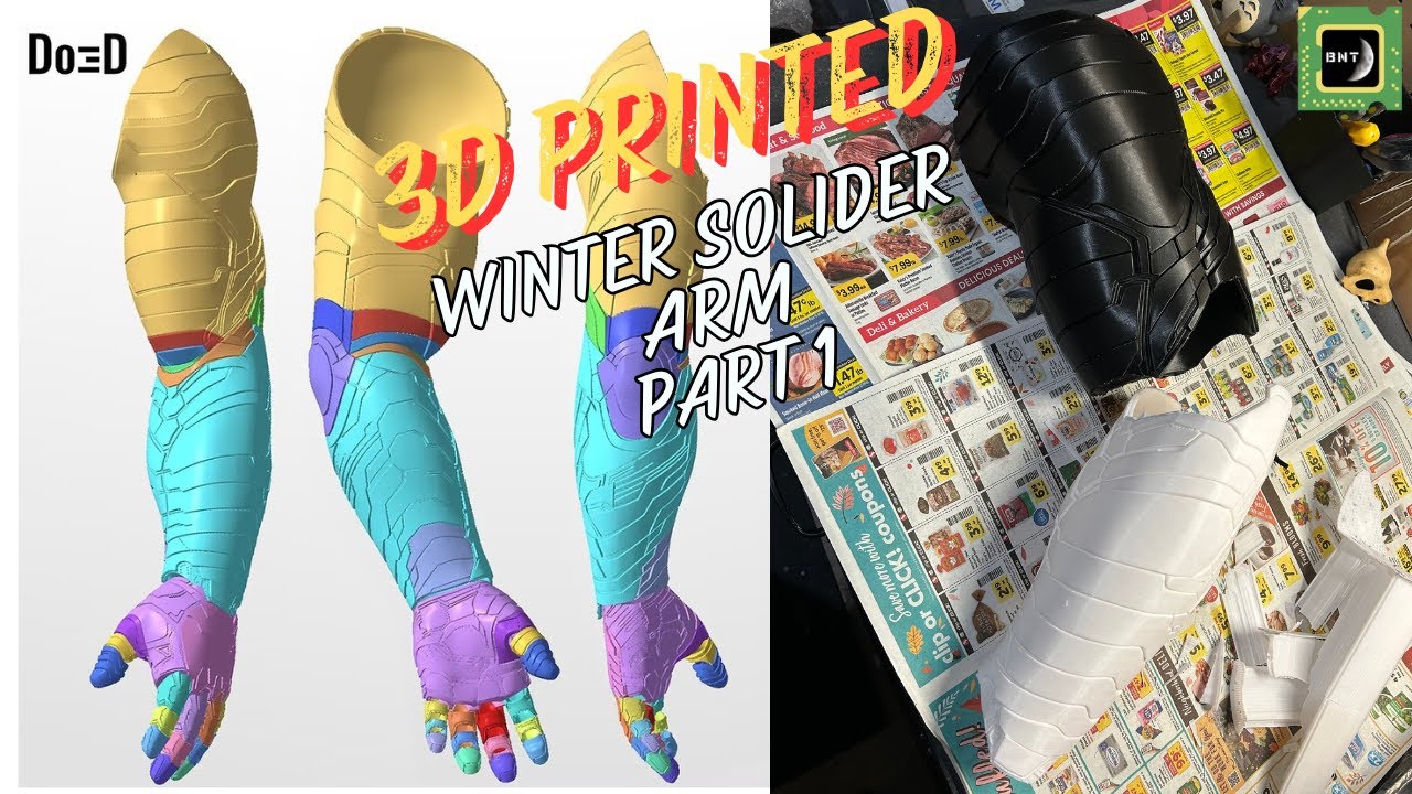 How to Make Winter Soldier Arm 3D Print Cosplay (Part 1) | Berto Made it!