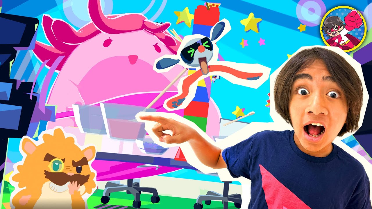 Ryan's World Time Travel Adventures | Packrat HACKED our Channel! Animation Episode 1