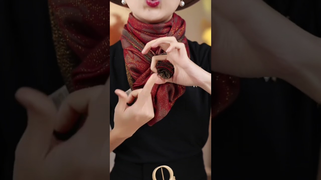 Stylish ways to tie a silk scarf 