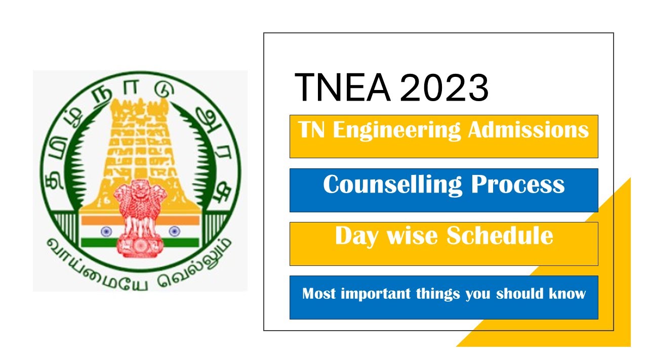 TNEA Counselling 2023 | Most Important Information | Complete Process Flow | Academic General