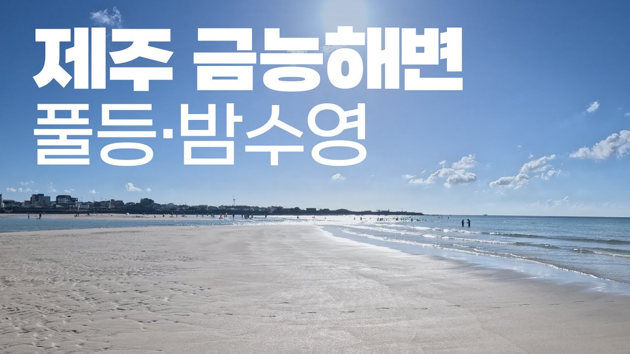 제주 금능해수욕장에서 물놀이하고 놀았습니다 | 제주 금능해변 풀등 밤수영