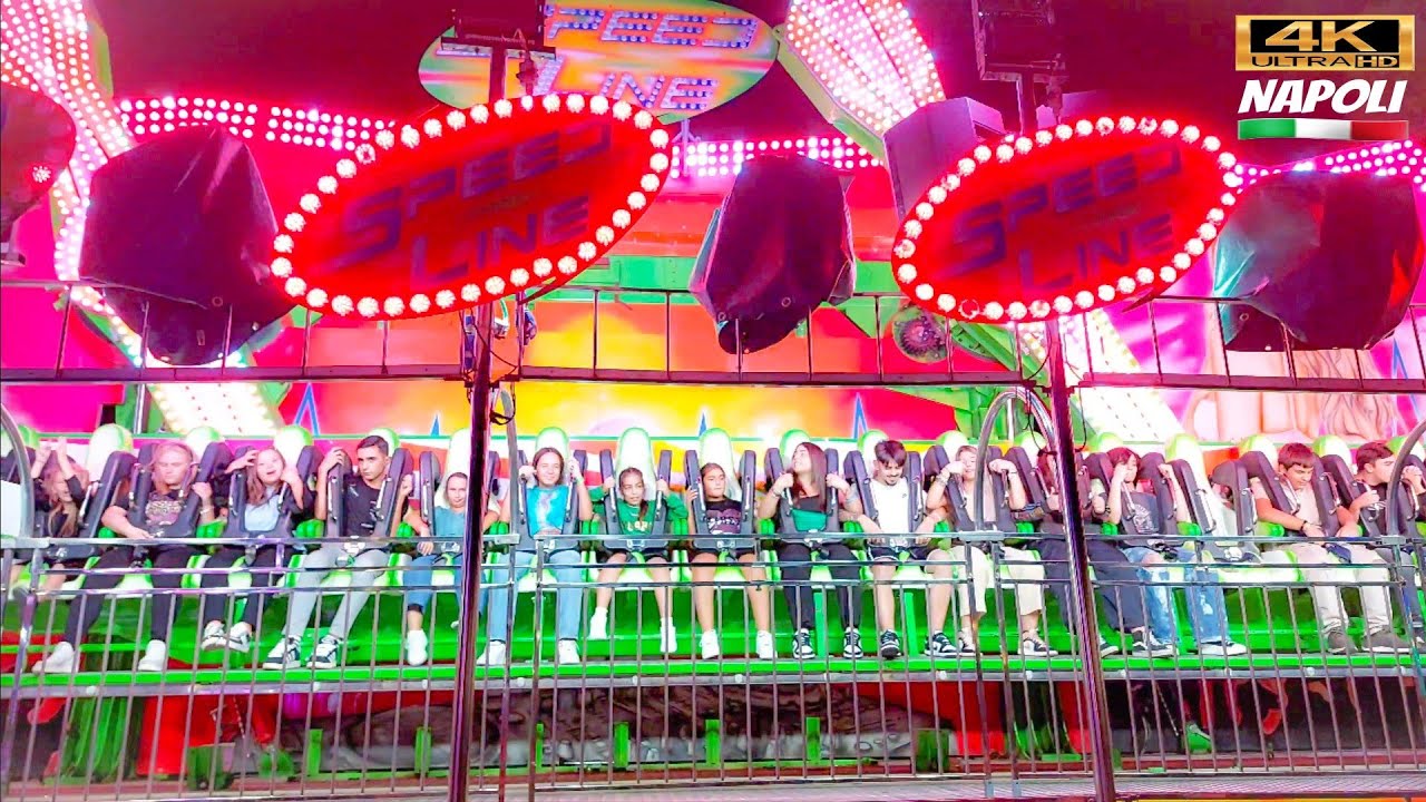 SPEED LINE Giostre 2023 Rides Napoli 🇮🇹 Lunapark Edenlandia