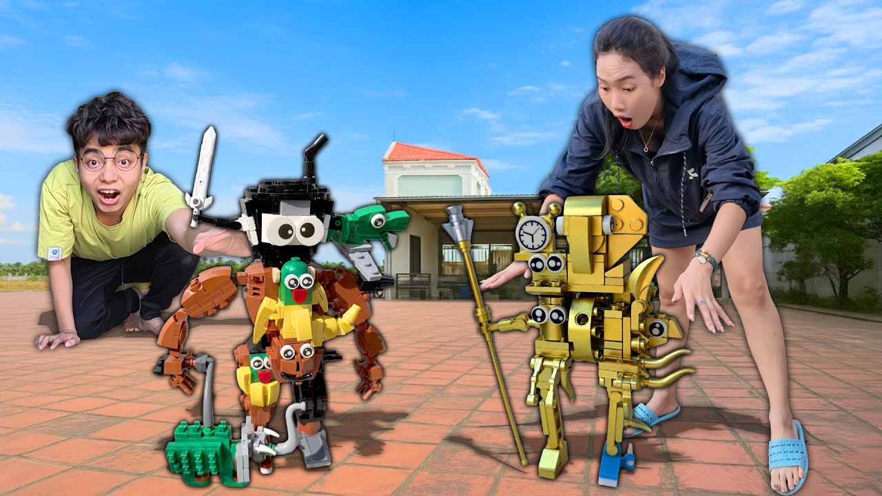 Thắng Tê Tê Đọ Lắp Lego với Hằng Nga Siêu Boss Kết Hợp Brainrot với Siêu Boss Mạ Vàng