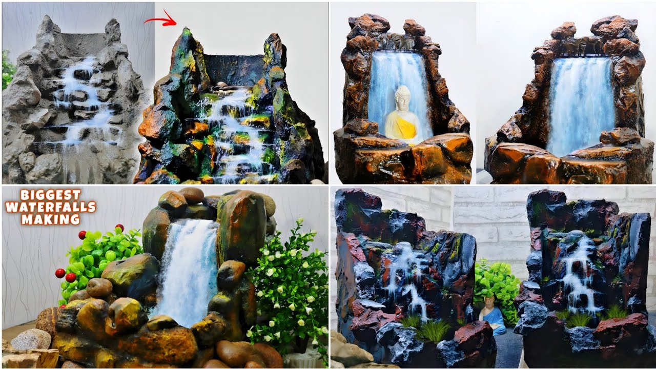 DIY Amazing Beautiful Top 4 Indoor Waterfall Fountains | Best Handmade Indoor Tabletop Waterfalls