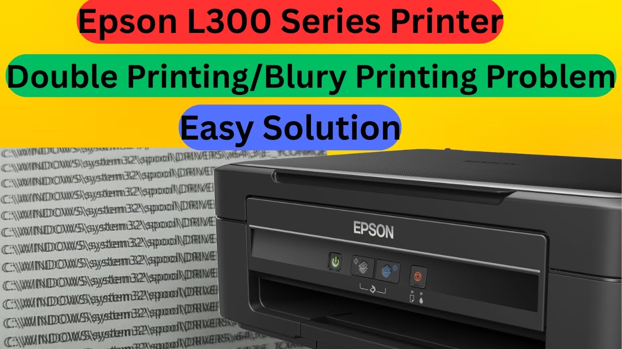 Epson L380 Double or Blurry Printing Fix | Easy Step-by-Step Solution || #epsonprinter #blurry