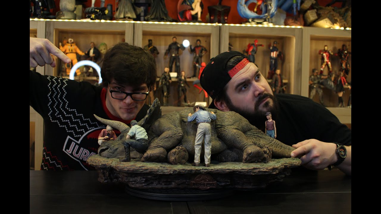 Review Toysplanets Jurassic Park Diorama Tricératops 1/10 Iron Studios !