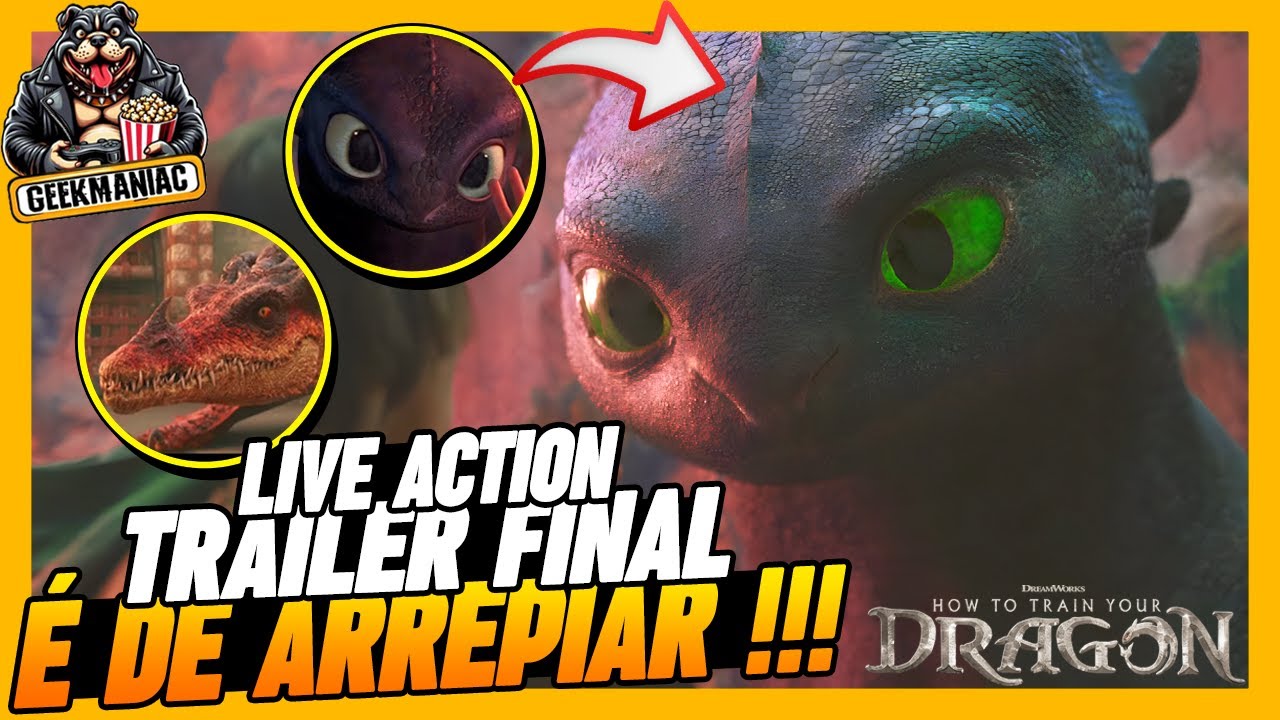 Como Treinar Seu Dragão live-action TRAILER FINAL - React/Análise
