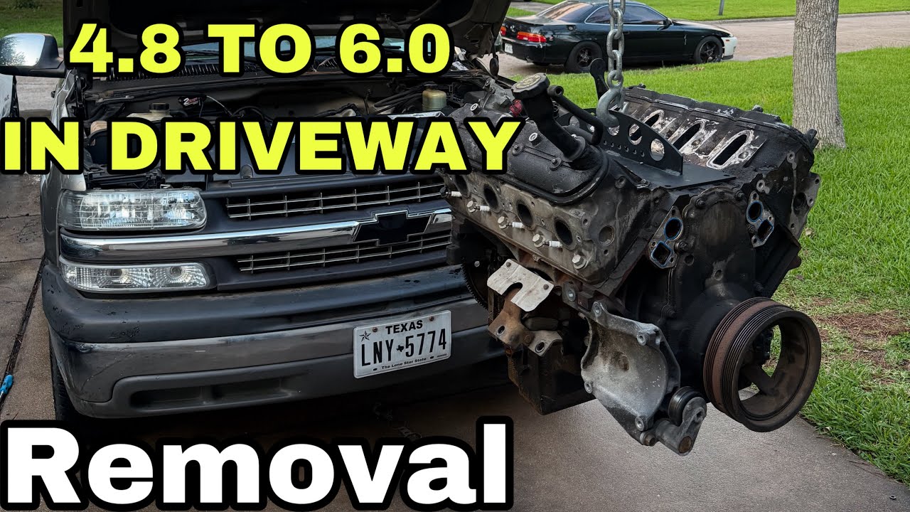 Engine Swap In Driveway - LS 4.8 5.3 6.0 6.2